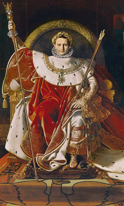 Napoleon I on the Imperial Throne by Jean Auguste Dominique Ingres